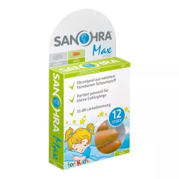 SANOHRA max štuple do uší pre deti, 12 kusov