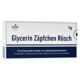 Glycerínové čapíky Rösch 1 g proti zápche, 10 ks