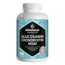 GLUCOSAMIN CHONDROITIN MSM Kapsuly vitamínu C, 240 ks