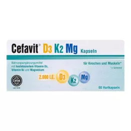 CEFAVIT D3 K2 Mg 2 000 IU tvrdé kapsuly, 60 ks