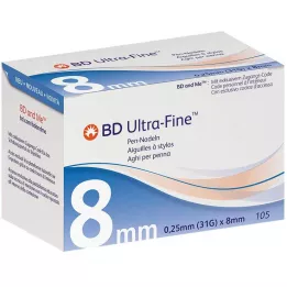 BD ULTRA-FINE Ihly na perá 8 mm 31 G 0,25 mm, 105 ks
