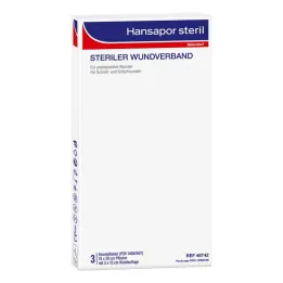 Hansapor sterilný obväz na rany 10x20 cm (3 kusy)