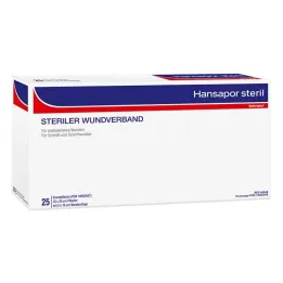Hansapor sterilný obväz na rany 10x20 cm (25 kusov)