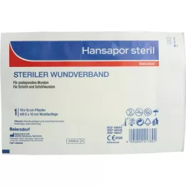 HANSAPOR sterilné krytie na rany 10x15 cm, 1 kus