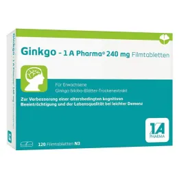 Ginkgo – 1 A Pharma® 240 mg filmom obalené tablety, 120 ks
