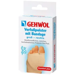 Gehwol chránič prednej časti chodidla s obväzom, pravý, veľký, 1 ks