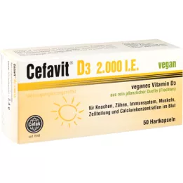 CEFAVIT D3 2 000 IU vegánske tvrdé kapsuly, 50 ks