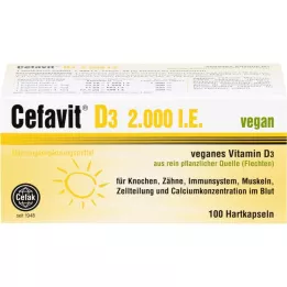 CEFAVIT D3 2 000 IU vegánske tvrdé kapsuly, 100 ks