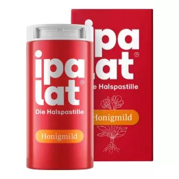 IPALAT Krčné pastilky medové jemné bez mentolu bez cukru, 40 ks