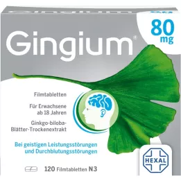 GINGIUM 80 mg filmom obalené tablety, 120 ks