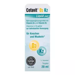 CEFAVIT D3 K2 Tekuté pur kvapky na perorálne použitie, 20 ml