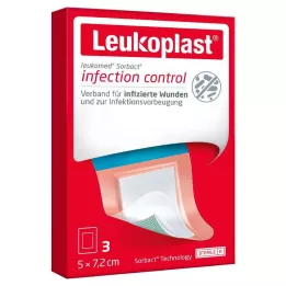 LEUKOPLAST Leukomed Sorbact sterilný 5x7,2 cm, 3 ks