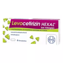 LEVOCETIRIZIN HEXAL na alergie 5 mg filmom obalené tablety, 6 ks