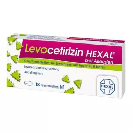 LEVOCETIRIZIN HEXAL na alergie 5 mg filmom obalené tablety, 18 ks
