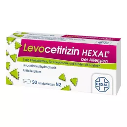 LEVOCETIRIZIN HEXAL na alergie 5 mg filmom obalené tablety, 50 ks
