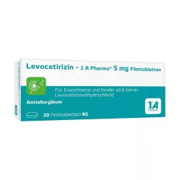 LEVOCETIRIZIN-1A Pharma 5 mg filmom obalené tablety, 20 ks