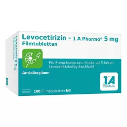 LEVOCETIRIZIN-1A Pharma 5 mg filmom obalené tablety, 100 ks