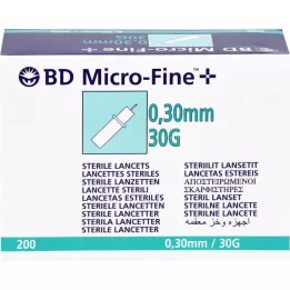 BD MICRO-FINE+ lancety 30 G 0,30 mm, 200 ks