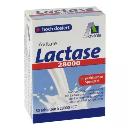 LACTASE 28 000 tabliet FCC v dávkovači, 80 ks