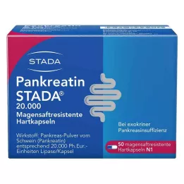 PANKREATIN STADA 20 000 gastrorezistentných tvrdých kapsúl, 50 ks