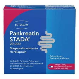 PANKREATIN STADA 20 000 gastrorezistentných tvrdých kapsúl, 200 ks