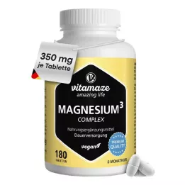 MAGNESIUM 350 mg komplex citrát/oxid/uhlík.vegan, 180 ks