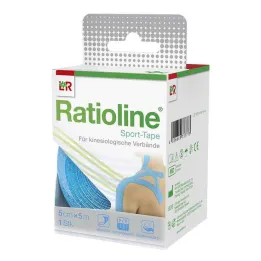 Športová páska Ratioline 5 cm x 5 m tyrkysová, 1 kus