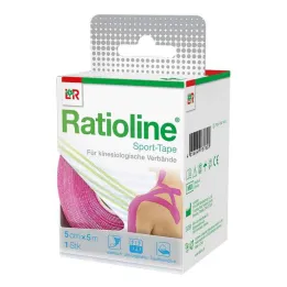 Športová páska Ratioline 5 cmx5 m ružová, 1 kus