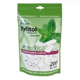MIRADENT Xylitolová žuvačka Spearmint Ref., 200 ks