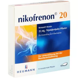 NIKOFRENON 20 transdermálnych náplastí Heumann, 14 ks