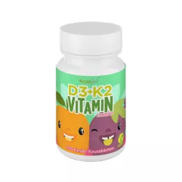 VITAMIN D3+K2 Detské žuvacie tablety vegánske, 120 ks