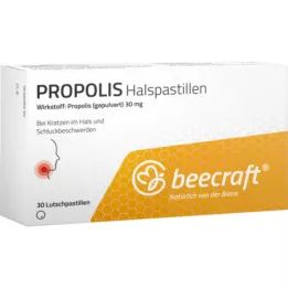 BEECRAFT Propolisové pastilky do krku, 30 ks