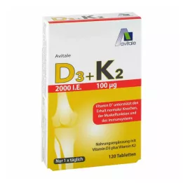 Vitamín D3+K2 2000 IU, 120 ks