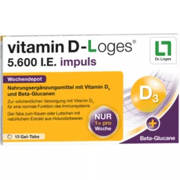 VITAMIN D-LOGES 5 600 IU impulzný týždenný depot KTA, 15 ks