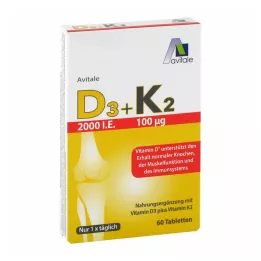 Vitamín D3+K2 2000 IU, 60 ks