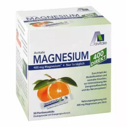 MAGNESIUM 400 priamych pomarančových tyčiniek, 50 x 2,1 g