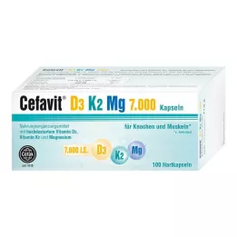 CEFAVIT D3 K2 Mg 7 000 IU tvrdé kapsuly, 100 ks