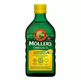 MÖLLERS Omega-3 citrónový olej s príchuťou, 250 ml