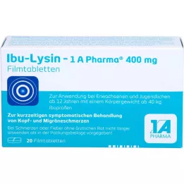 IBU-LYSIN 1A Pharma 400 mg filmom obalené tablety, 20 ks
