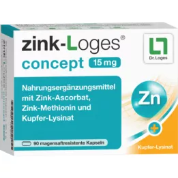 ZINK-LOGES koncept 15 mg kapsuly žalúdočnej šťavy, 90 ks