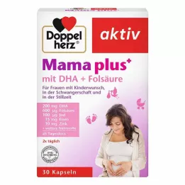 DOPPELHERZ Mama plus s kapsulami DHA+ Kyselina listová, 30 ks