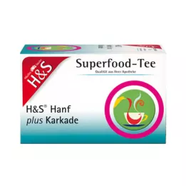 H&S Hemp plus Karkade filtračné vrecká, 20X1,3 g