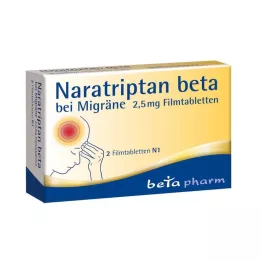 NARATRIPTAN beta na migrénu 2,5 mg filmom obalené tablety, 2 ks
