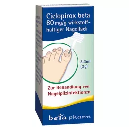 CICLOPIROX beta 80 mg/g aktívnej zložky lak na nechty, 3,3 ml