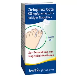 lak na nechtyCICLOPIROX beta 80 mg/g účinnej látky, 6,6 ml