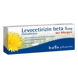 Levocetirizín beta 5 mg filmom obalené tablety (6 kusov)
