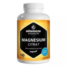 MAGNESIUMCITRAT 360 mg vegánske kapsuly, 180 ks
