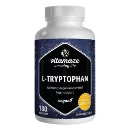 L-TRYPTOPHAN 500 mg vysokodávkové vegánske kapsuly, 180 ks