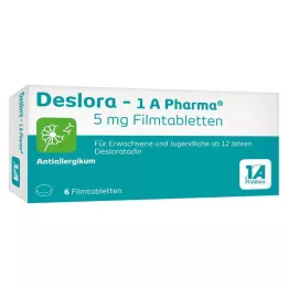 DESLORA-1A Pharma 5 mg filmom obalené tablety, 6 ks