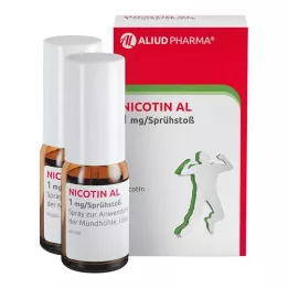 NICOTIN AL 1 mg/sprej sprej na použitie v ústach, 2 ks